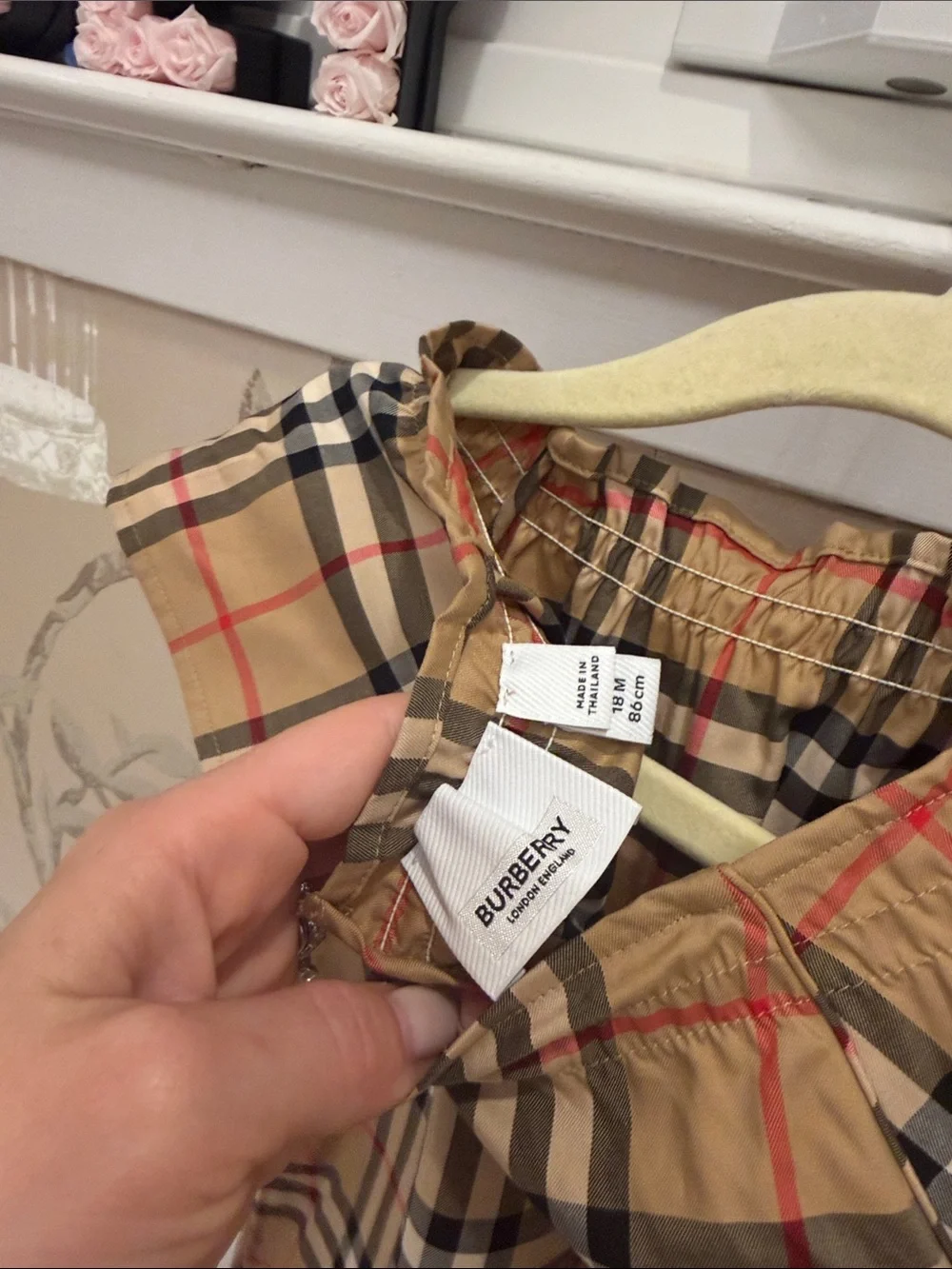 Burberry Tan Plaid Girls' Dress with Bloomers